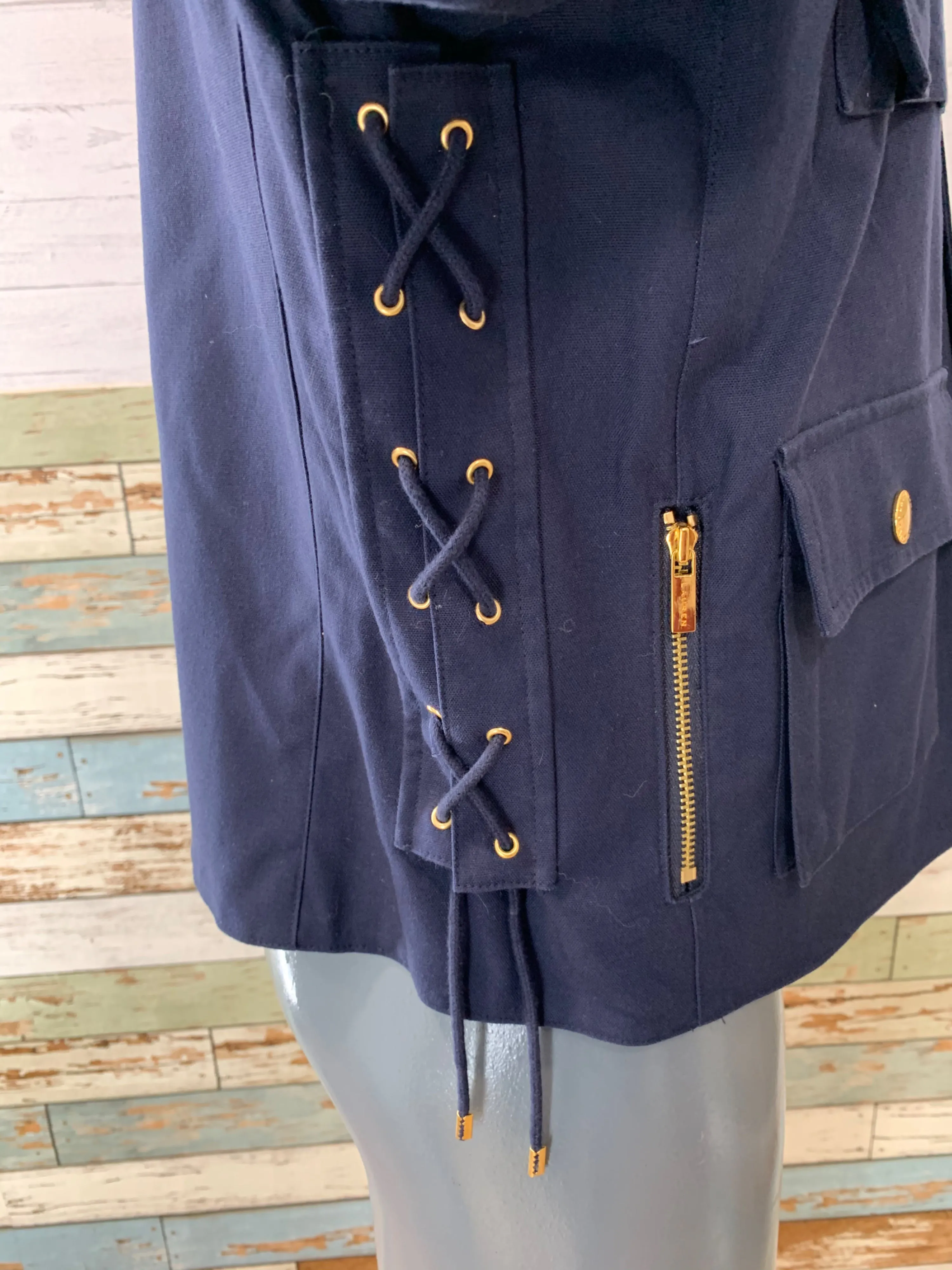 00's Short Navy Jacket with Gold Buttons by Ralph Lauren