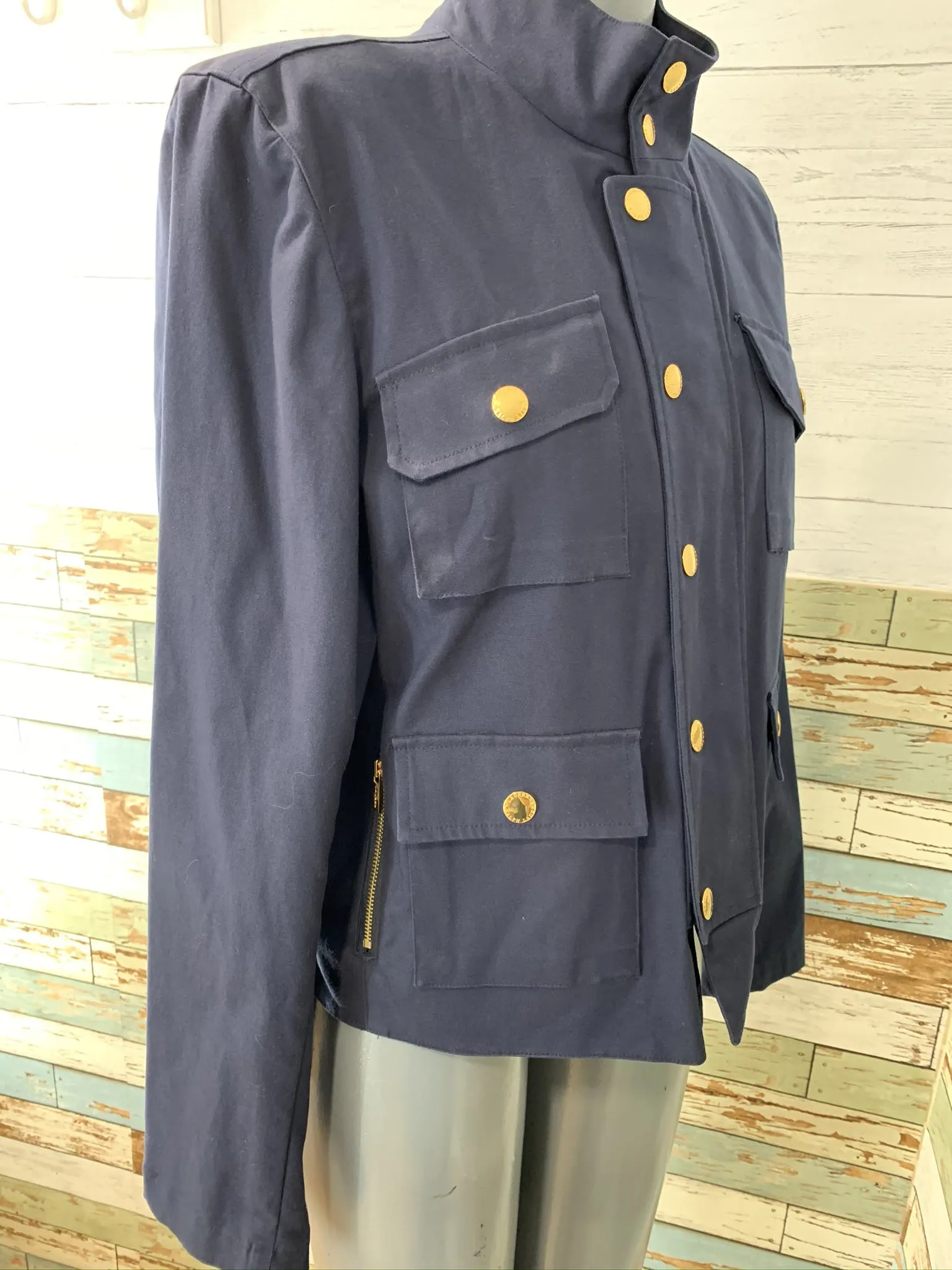 00's Short Navy Jacket with Gold Buttons by Ralph Lauren