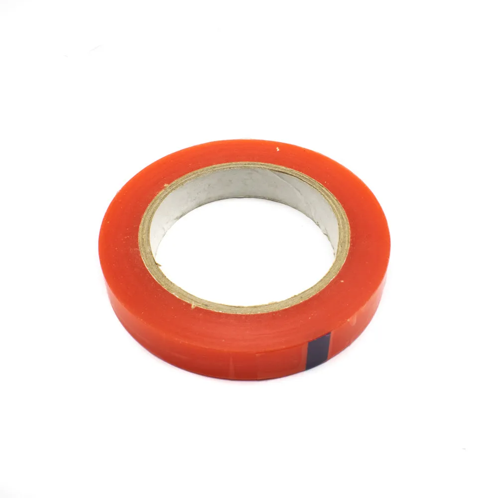 1 Inch Clear Double Sided Polyester Red Tape With PET protective film (25 Meter)