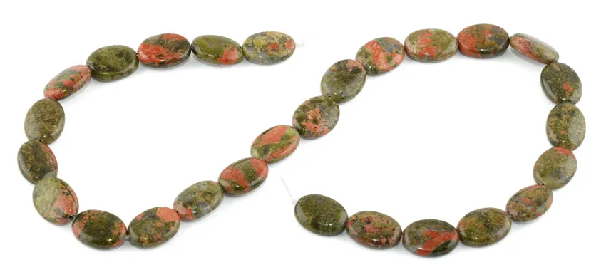 11x15MM Unakite Oval Gemstone Beads