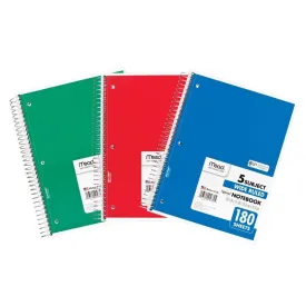 (12 Ea) Notebook Spiral 5 Subject