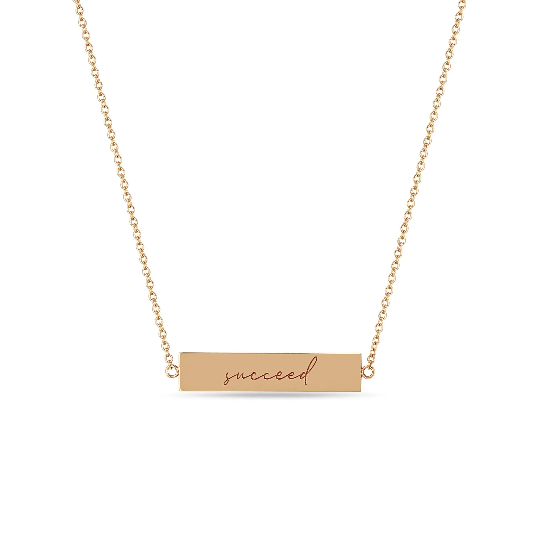 14k Double-Sided Nameplate Necklace