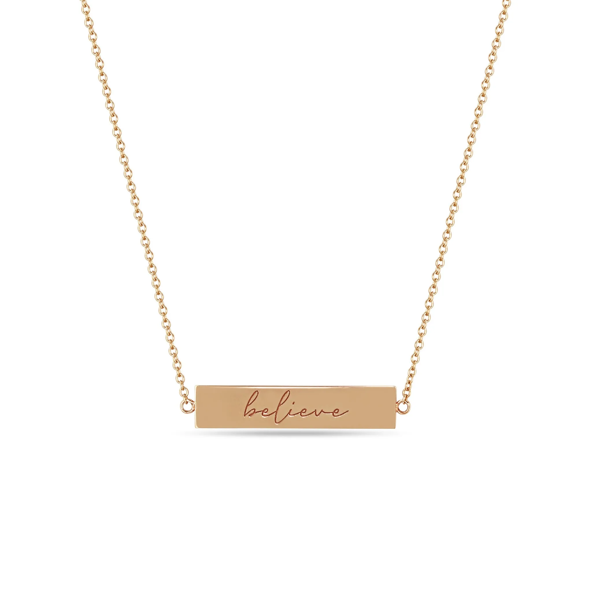 14k Double-Sided Nameplate Necklace