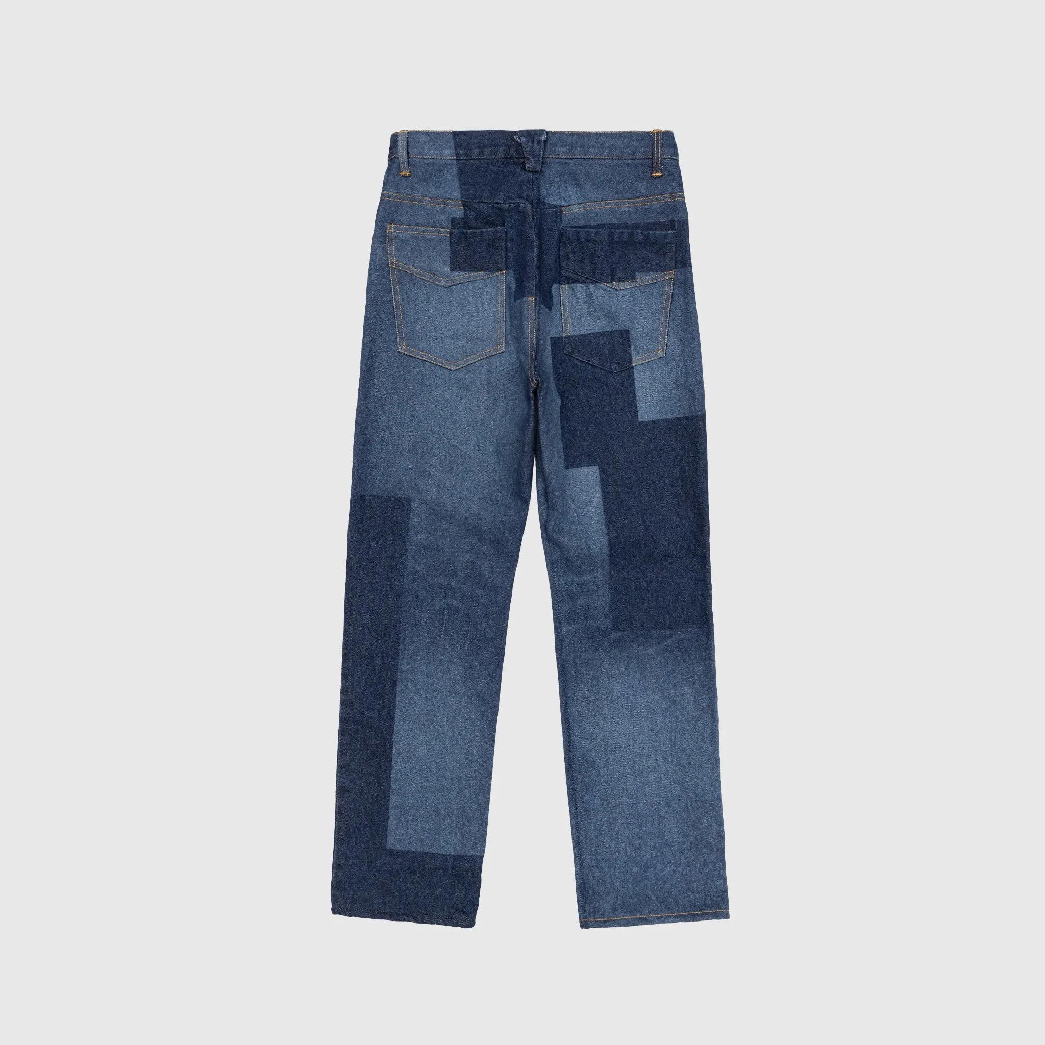 14OZ GLITCH STITCH STRAIGHT DENIM