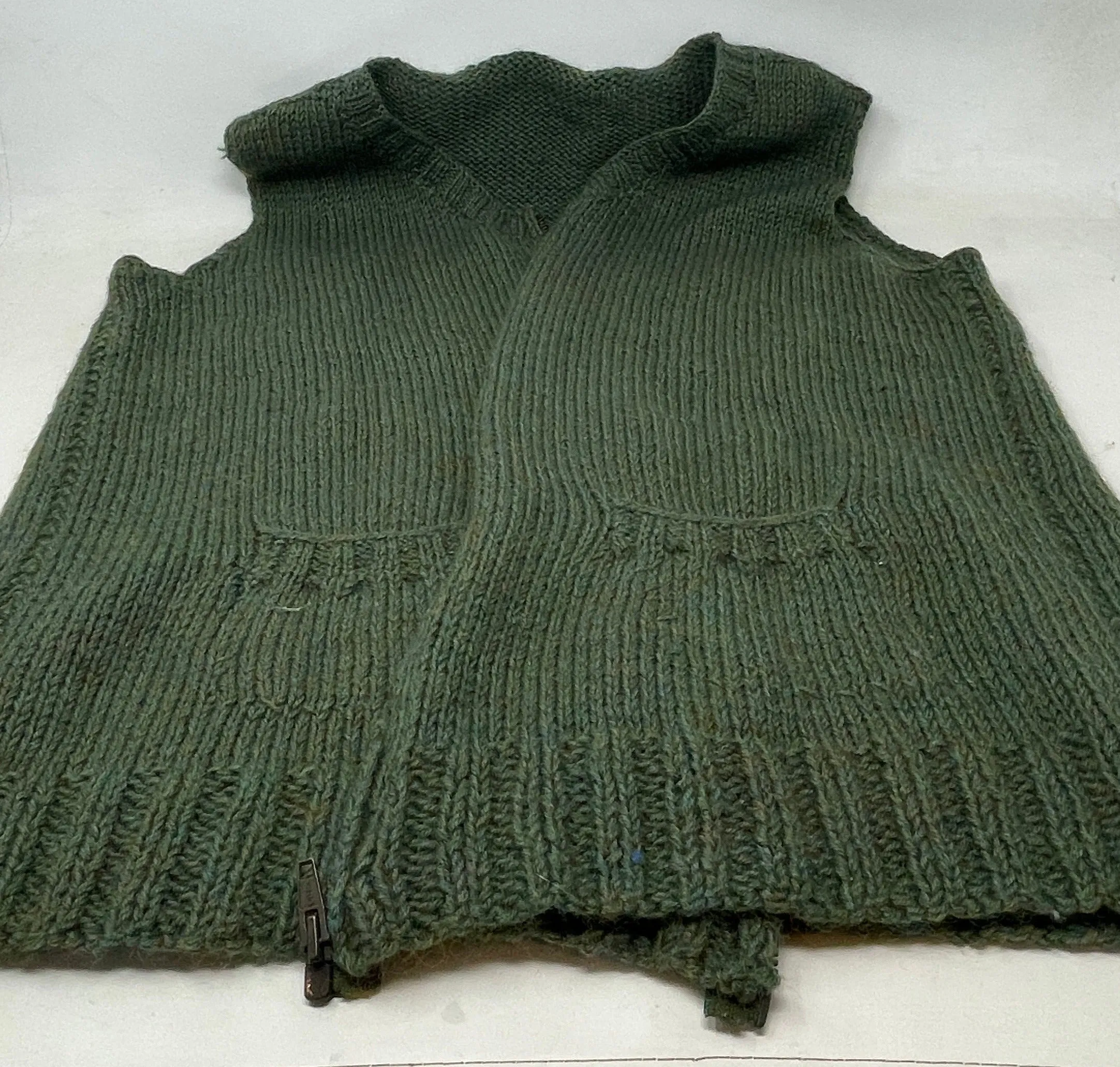 1940's Home Knitted Woollen Waist Coat