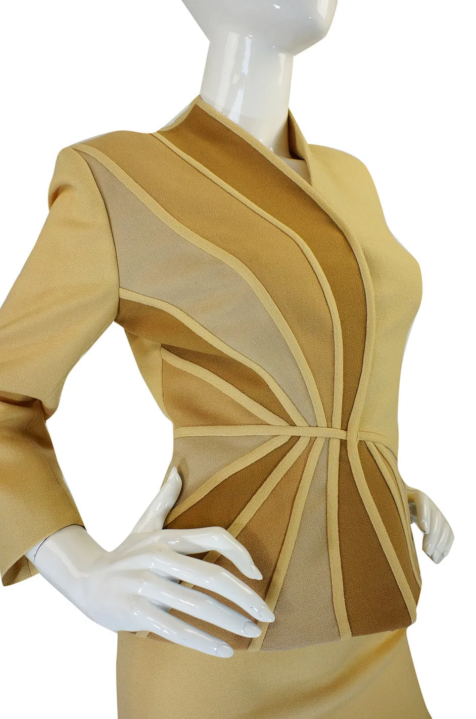 1940s Lilli Ann Fitted Swirl Crepe Suit