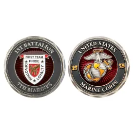 1st Battalion 7th Marines Challenge Coin