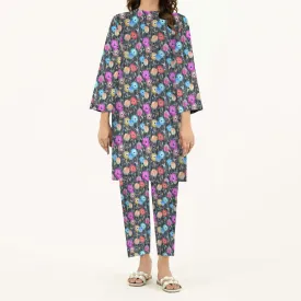 2PC- Unstitched Digital Printed Cambric Suit PW3449