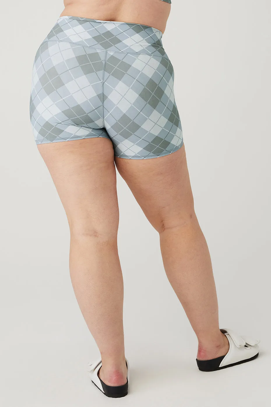 4" Vapor High-Waist Argyle Short - Gravel/Titanium