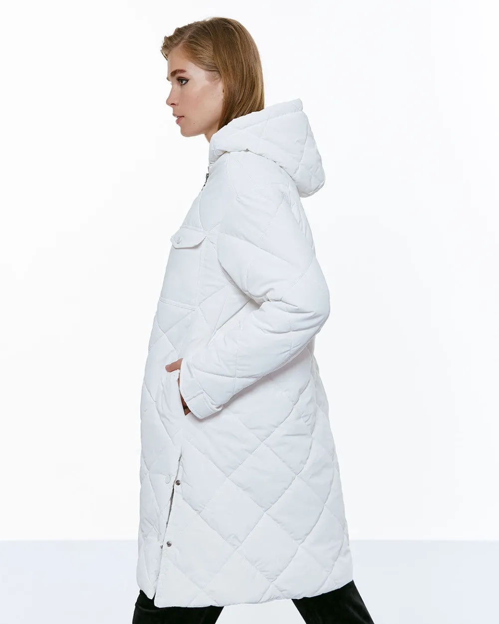 Access White Puff Quilted Jacket