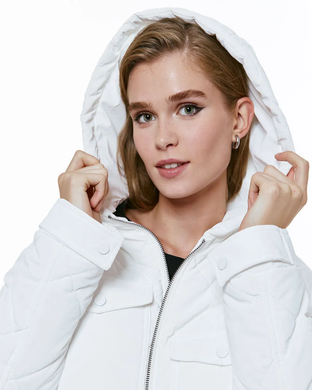 Access White Puff Quilted Jacket