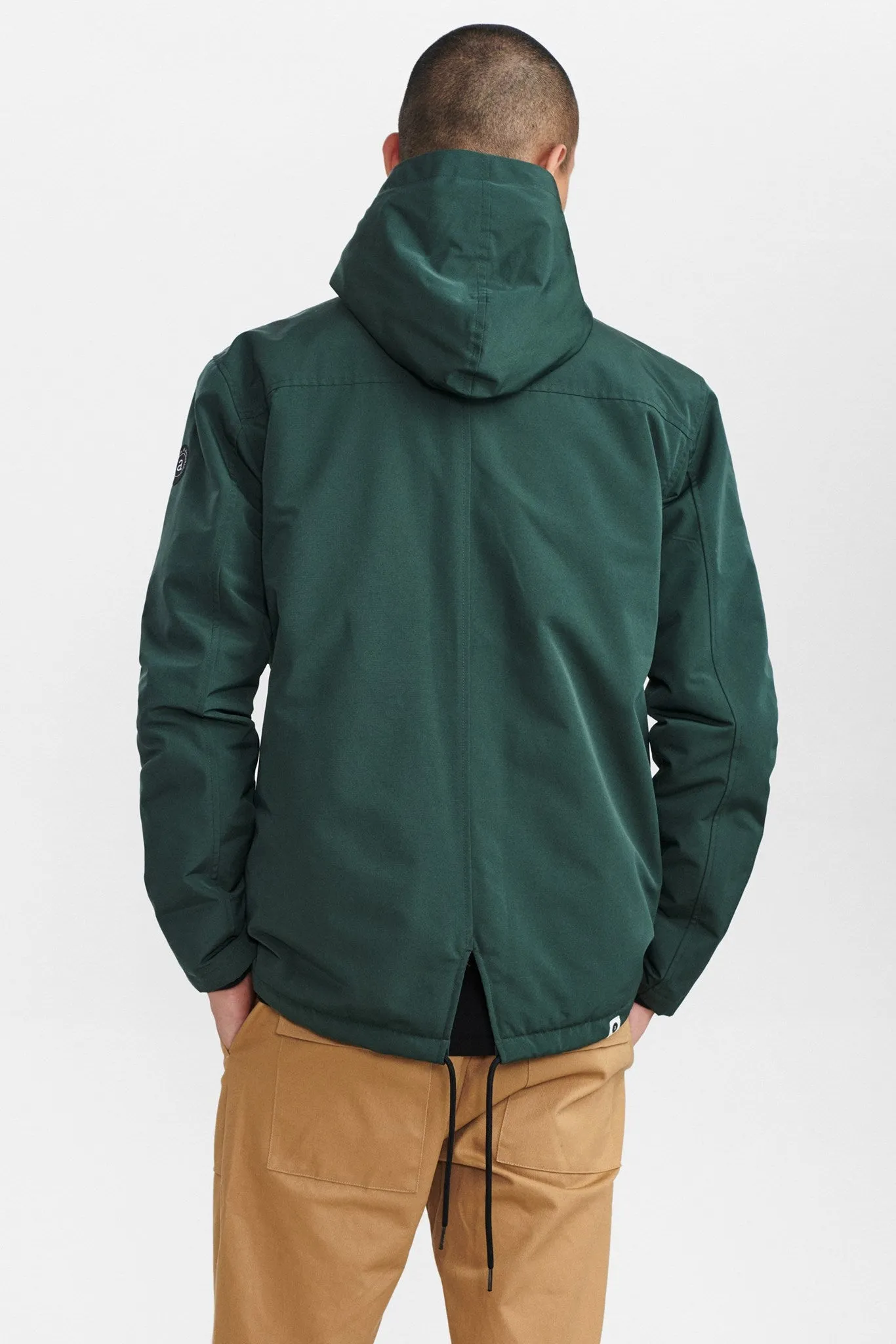 AKBENT SHORT NYLON JACKET - Deep forrest