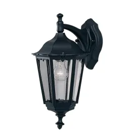 ALEX OUTDOOR UP/DOWN WALL LIGHT - BLACK METAL & GLASS