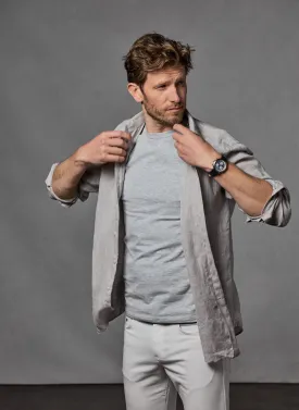 Alexander in Light Grey Linen Shirt