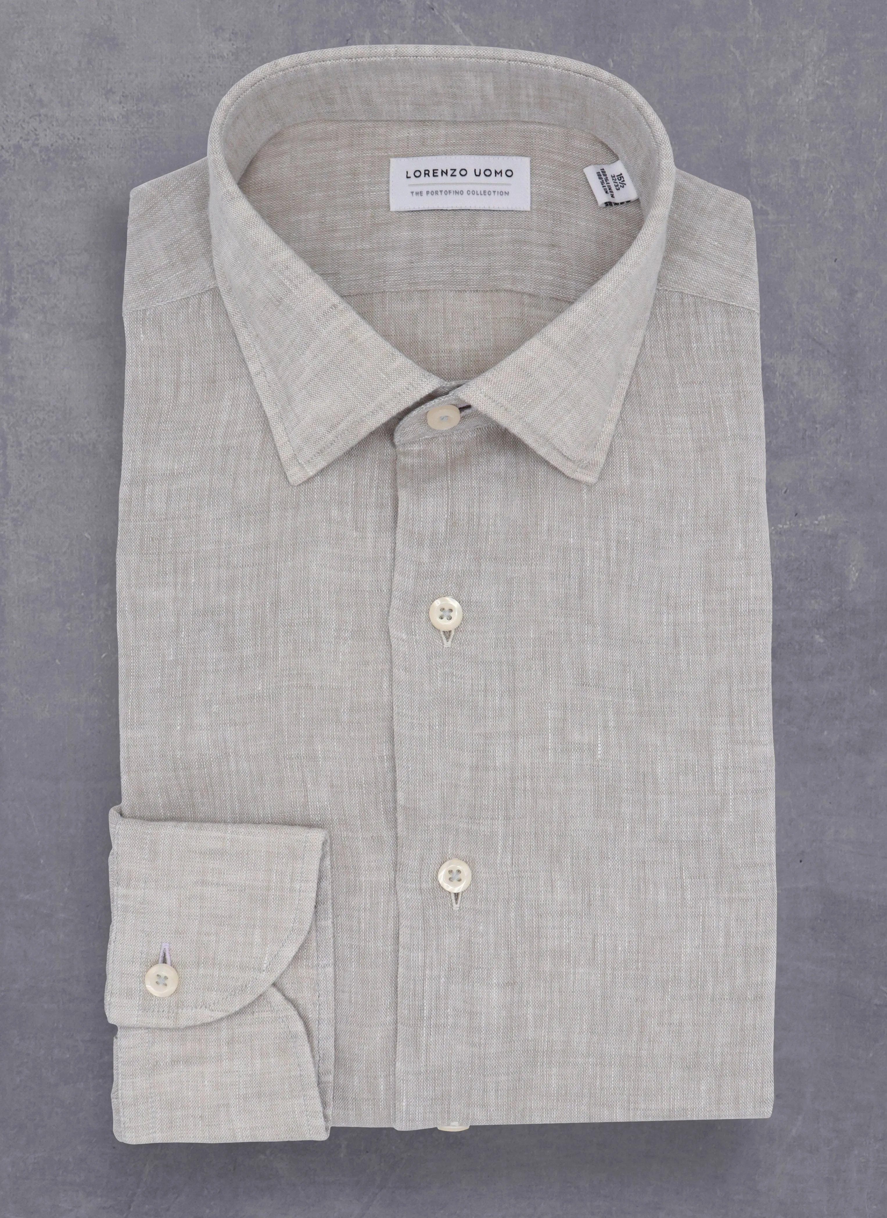 Alexander in Light Grey Linen Shirt