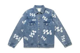 All Over Logo Graphic Denim Jacket