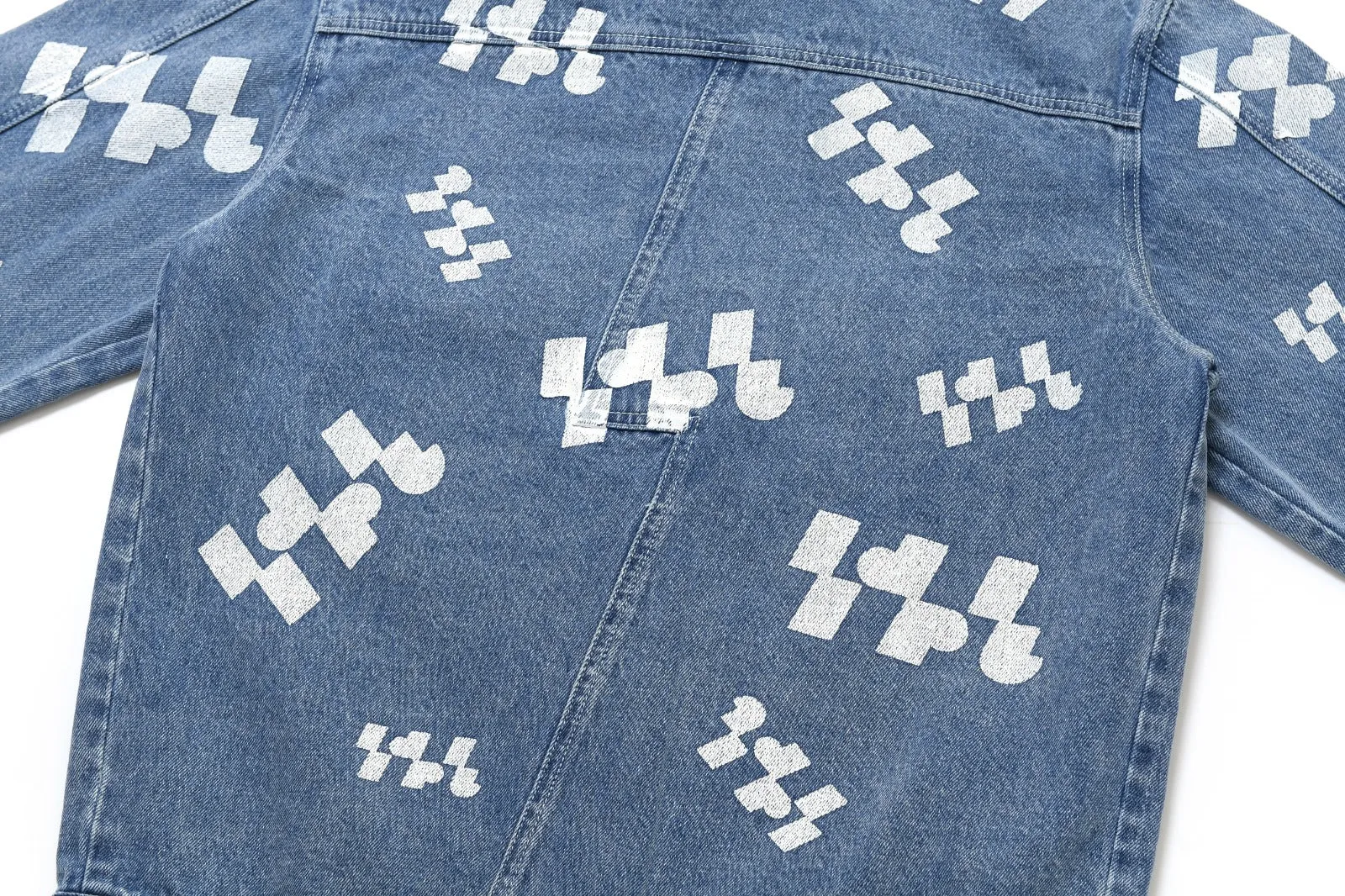 All Over Logo Graphic Denim Jacket