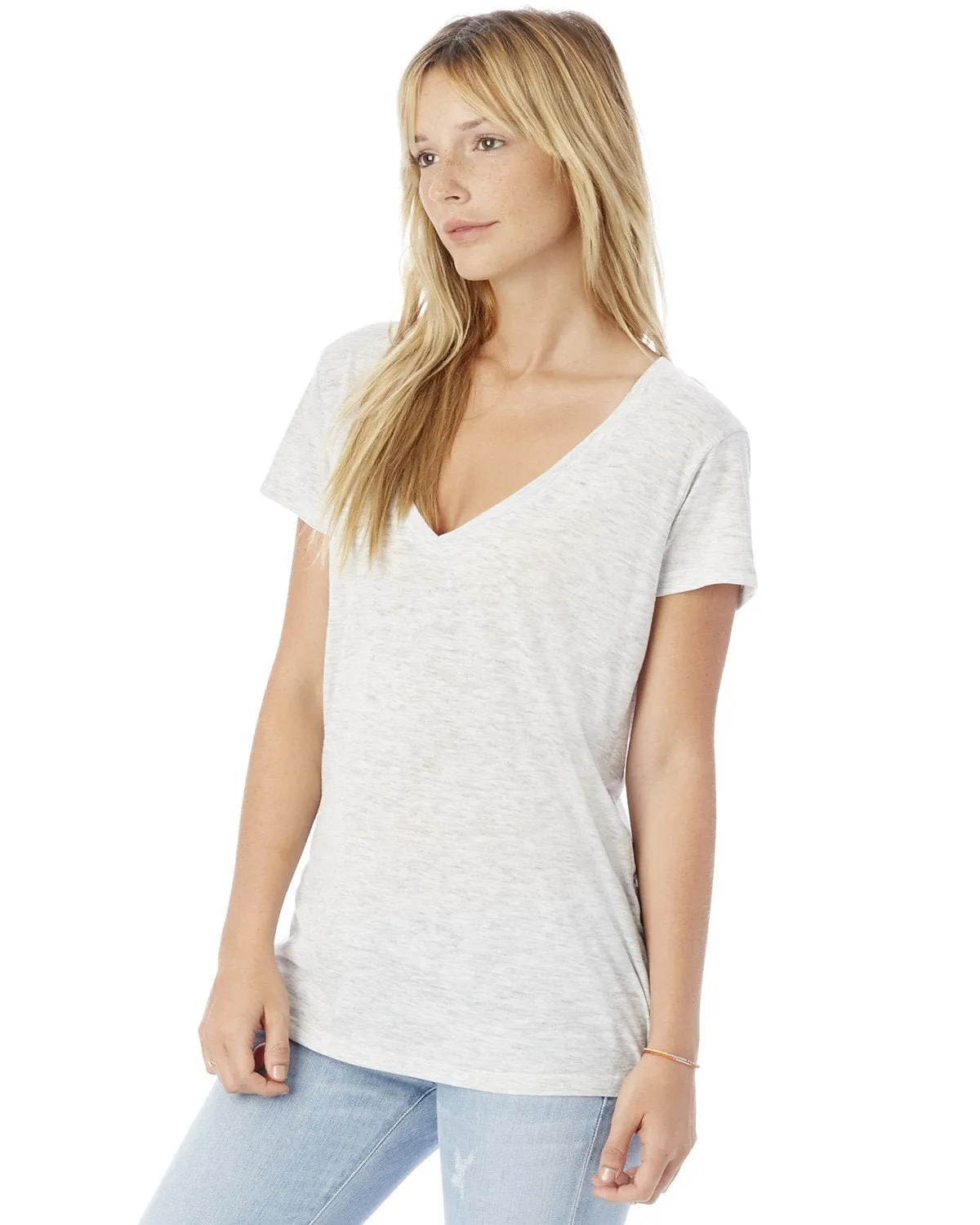 Alternative 2894B2 Ladies' Slinky-Jersey V-Neck T-Shirt