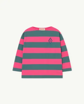 Anteater Kids T-Shirt Pink Stripes