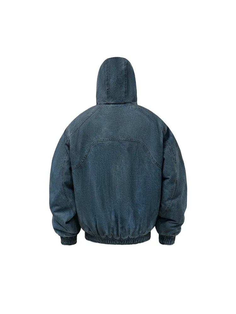 ANTIDOTE Washed Hooded Denim Jacket