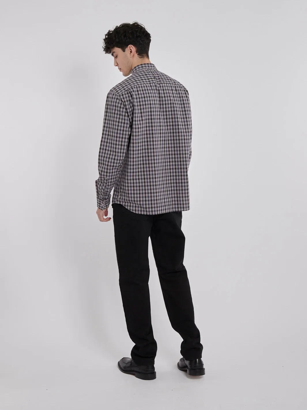 Aquascutum 1990s long-sleeved cotton plaid shirt