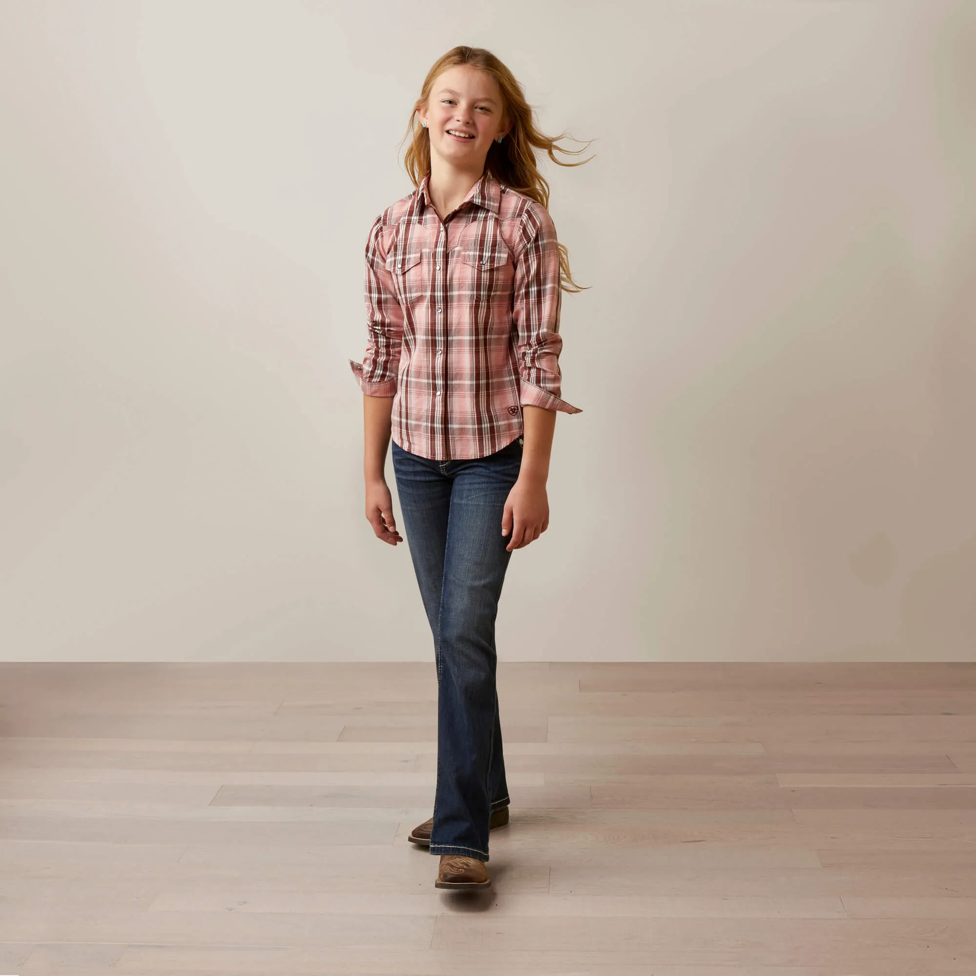 Ariat Girl's Saguaro Plaid Shirt