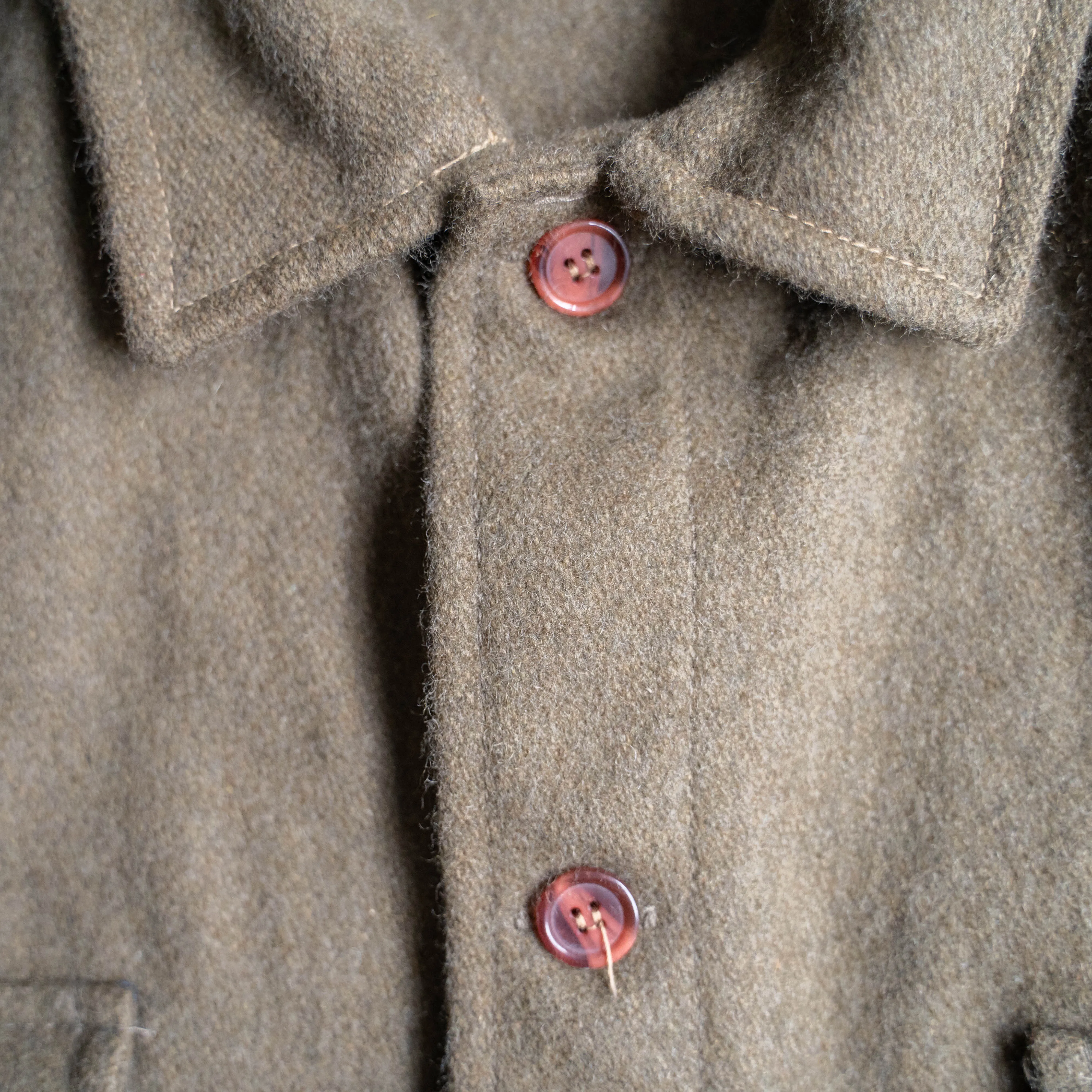 around 1980s Italian military? khaki color wool shirt jacket