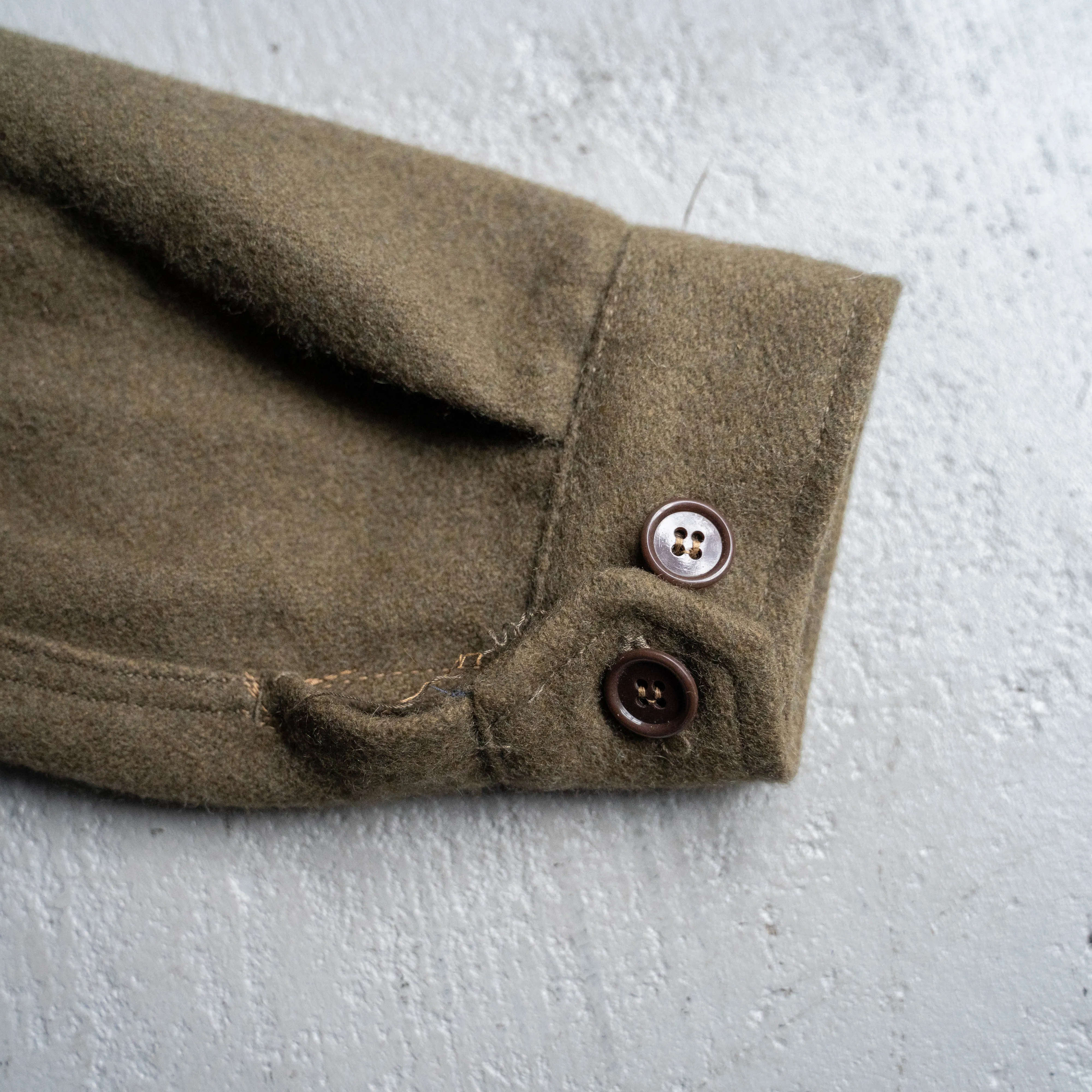 around 1980s Italian military? khaki color wool shirt jacket