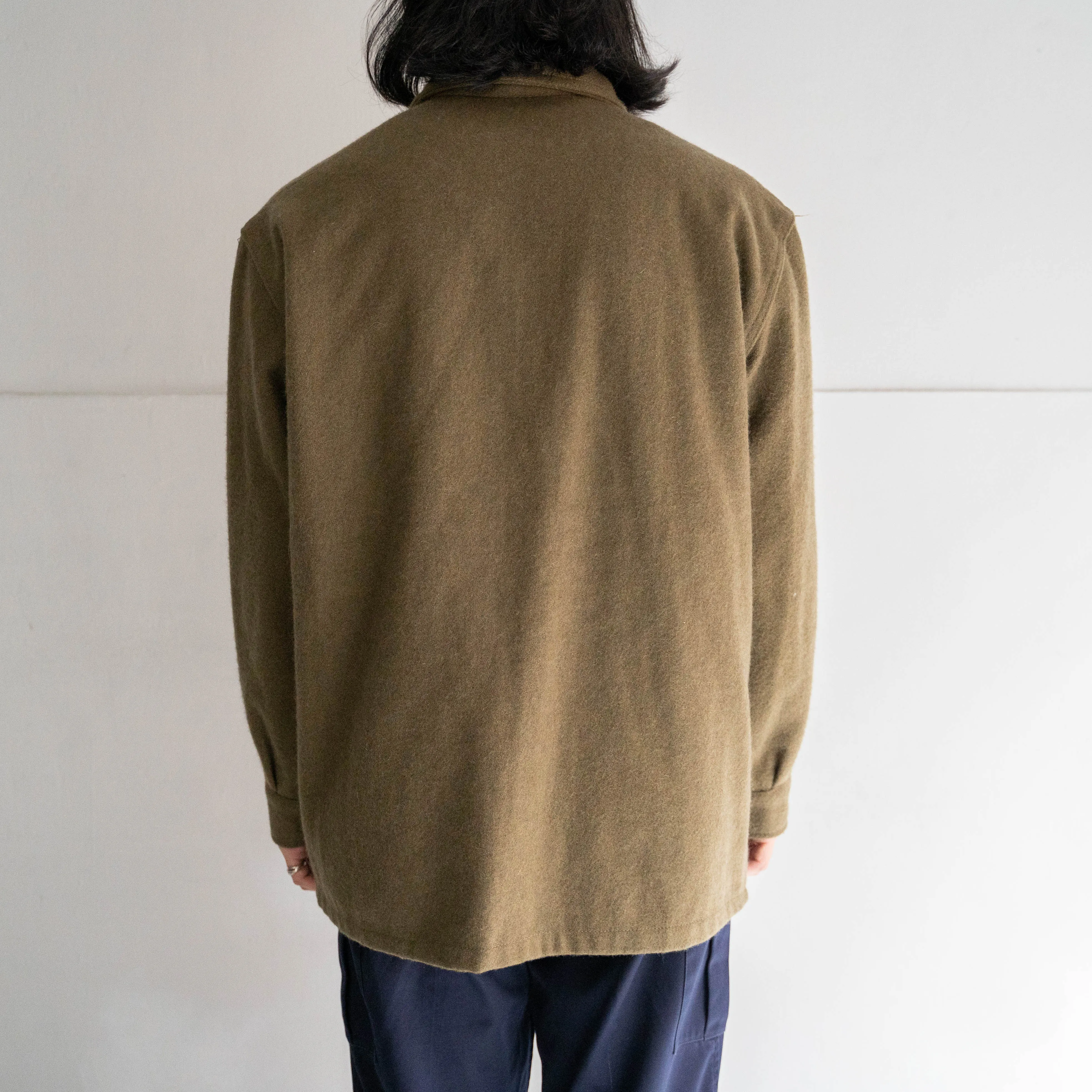 around 1980s Italian military? khaki color wool shirt jacket