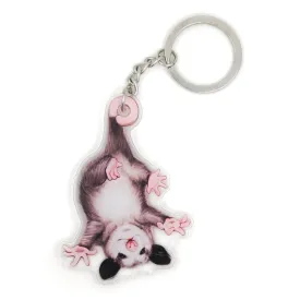 Baby Opossum Double-Sided Acrylic Keychain