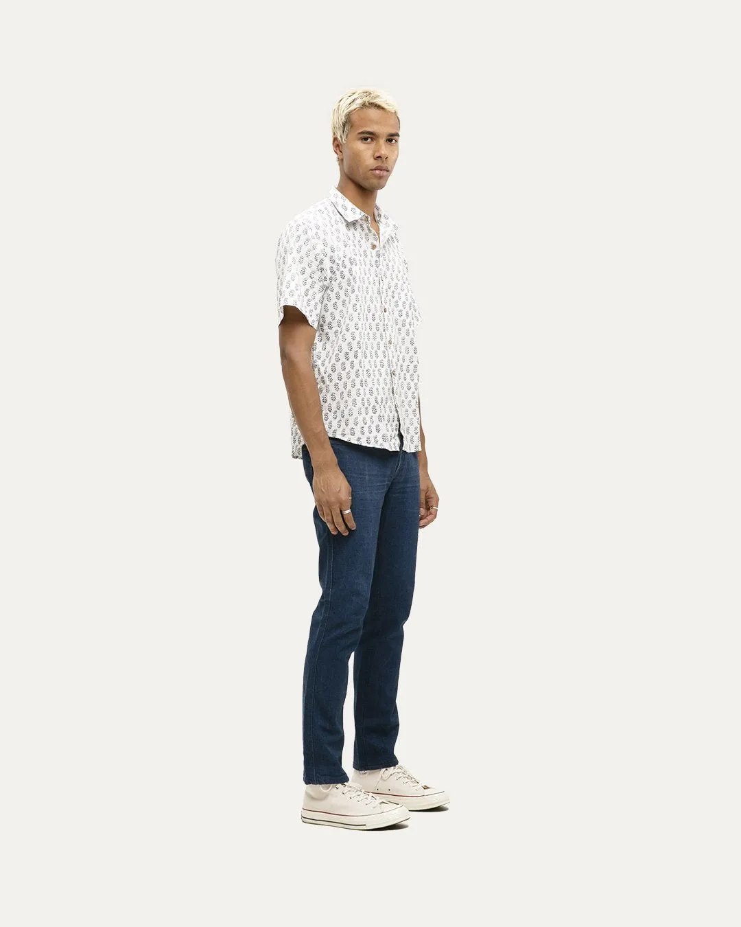 Bagru Indigo Short Sleeve Button Down