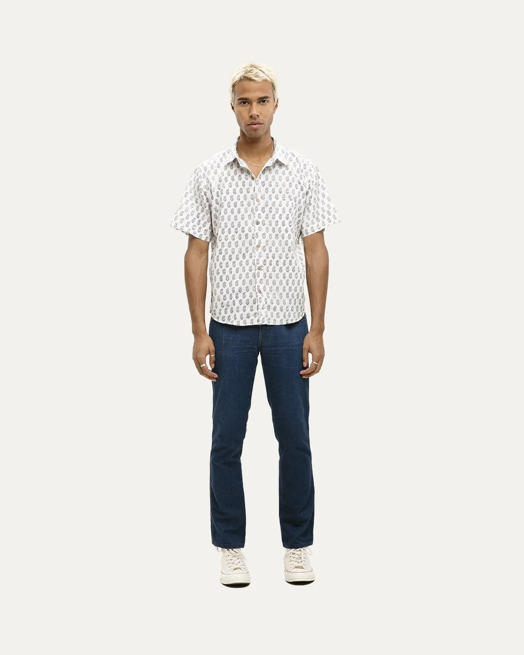 Bagru Indigo Short Sleeve Button Down