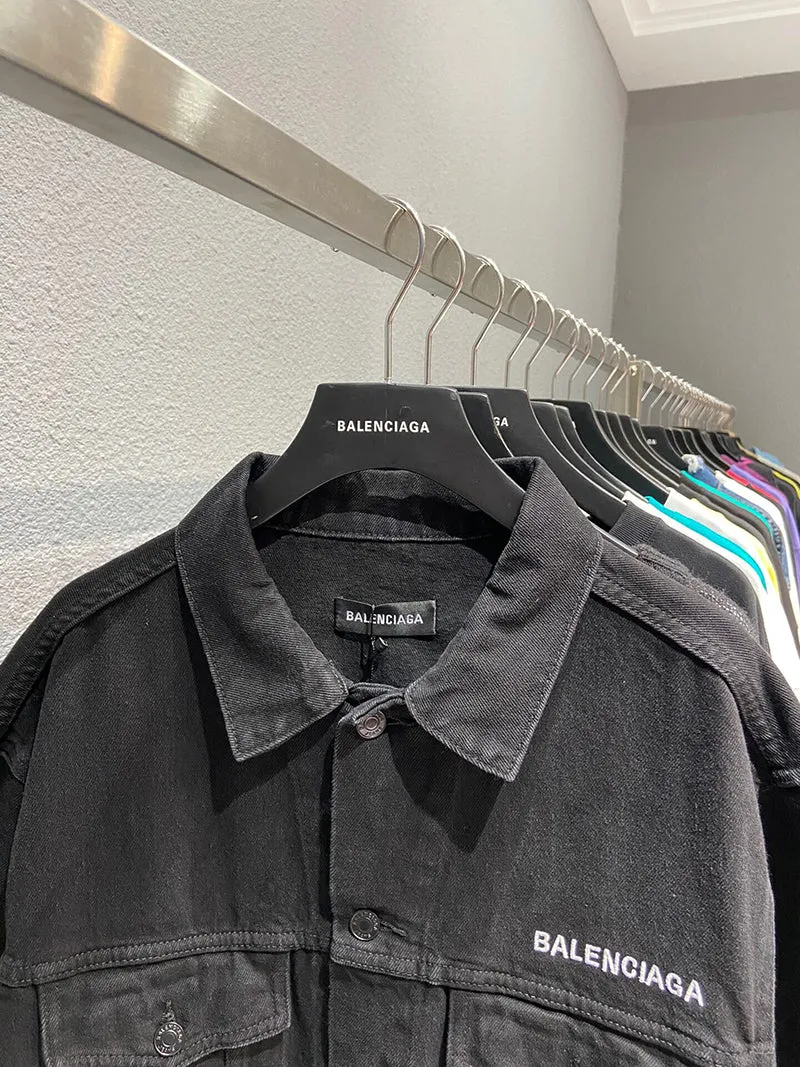 Balenciaga Crew Logo Denim Jacket