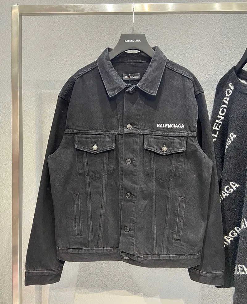 Balenciaga Crew Logo Denim Jacket