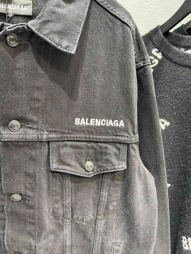 Balenciaga Crew Logo Denim Jacket