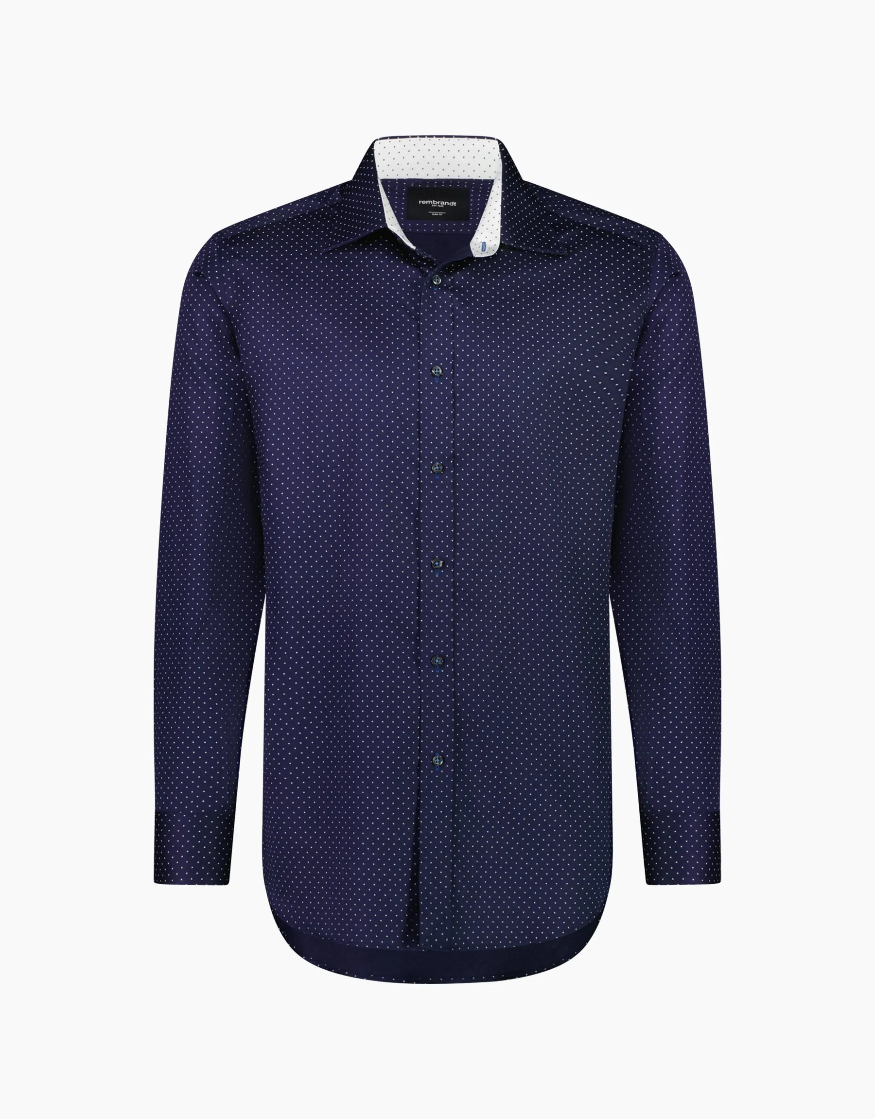 Barbican Navy & White Dot Shirt