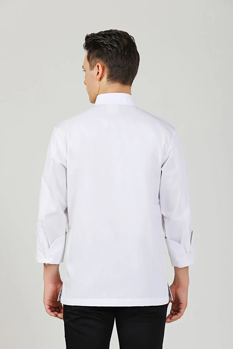 Basil White Chef Jacket, Long Sleeve