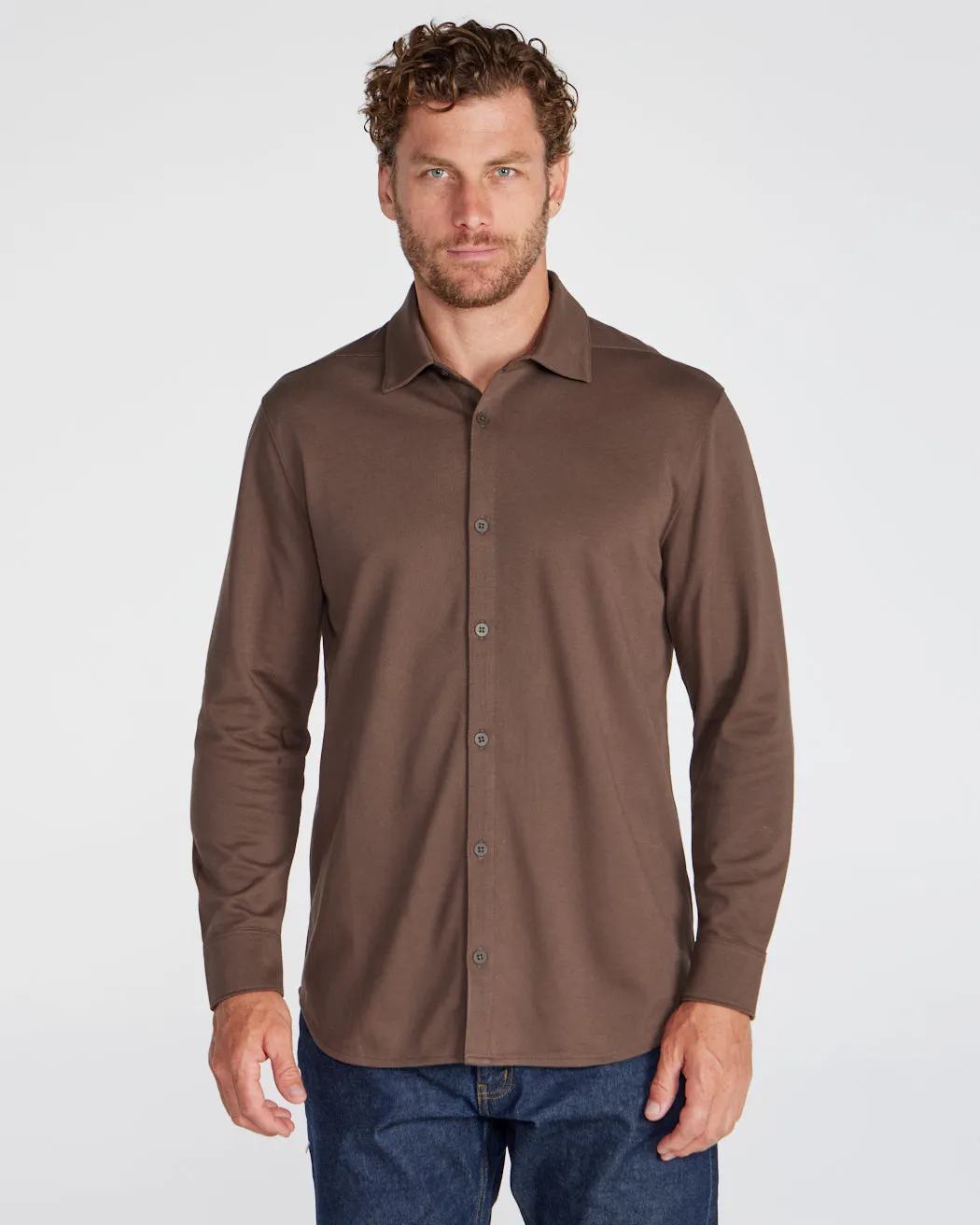 Bayside Oxford Long Sleeve Button Down