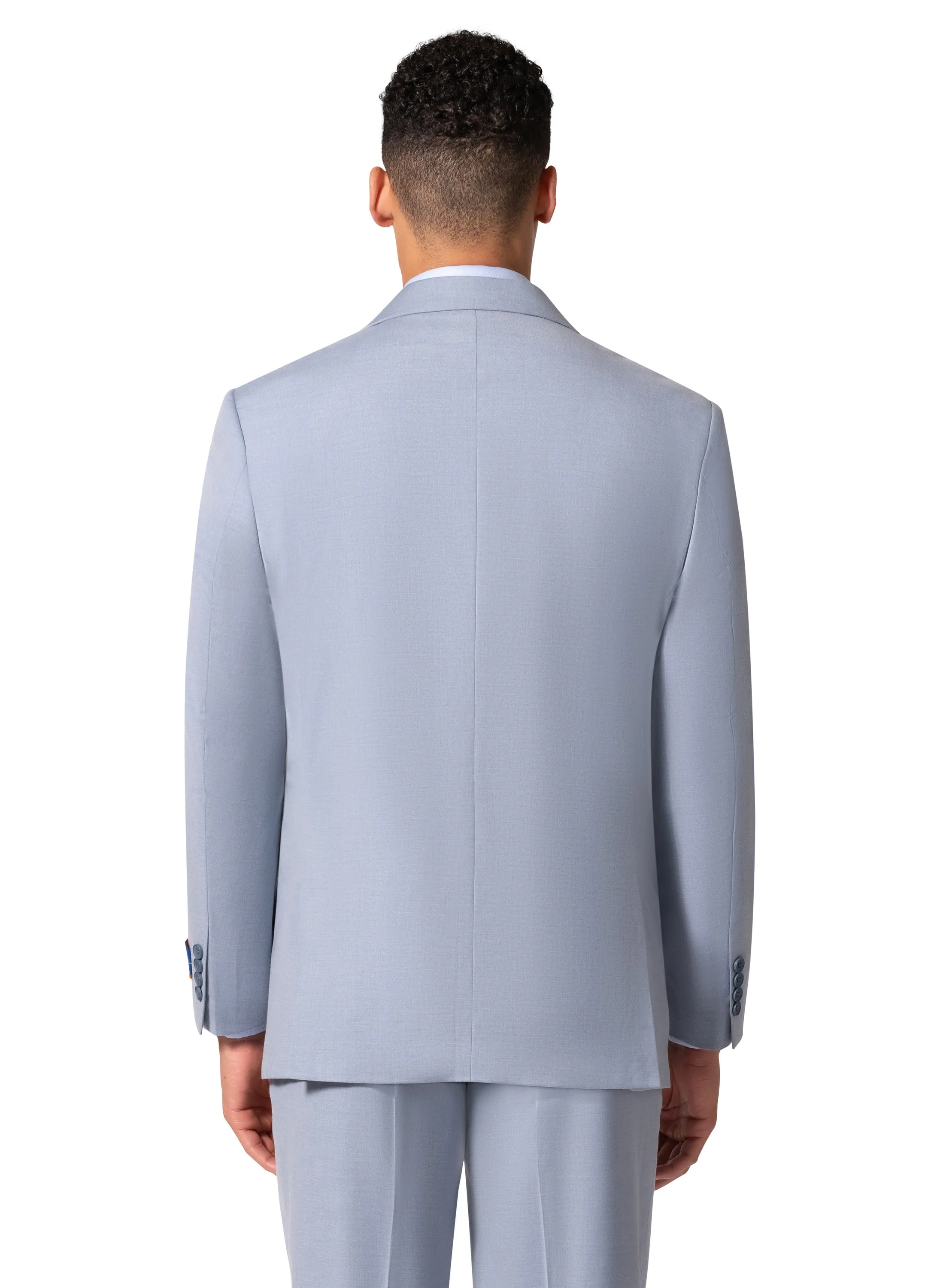 Berragamo MARCO UNI 3PC Notch Slim Suit - Light Blue