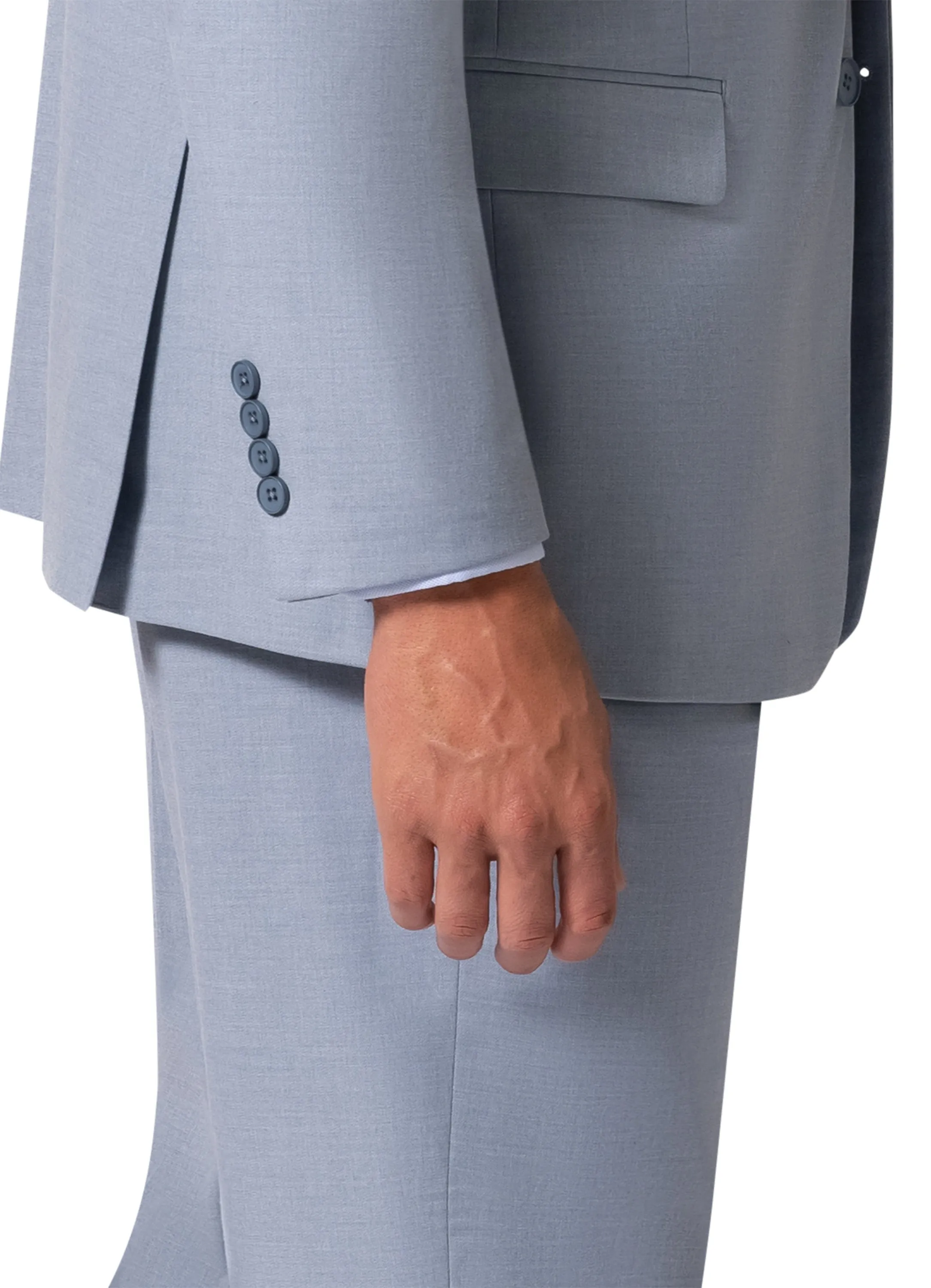 Berragamo MARCO UNI 3PC Notch Slim Suit - Light Blue