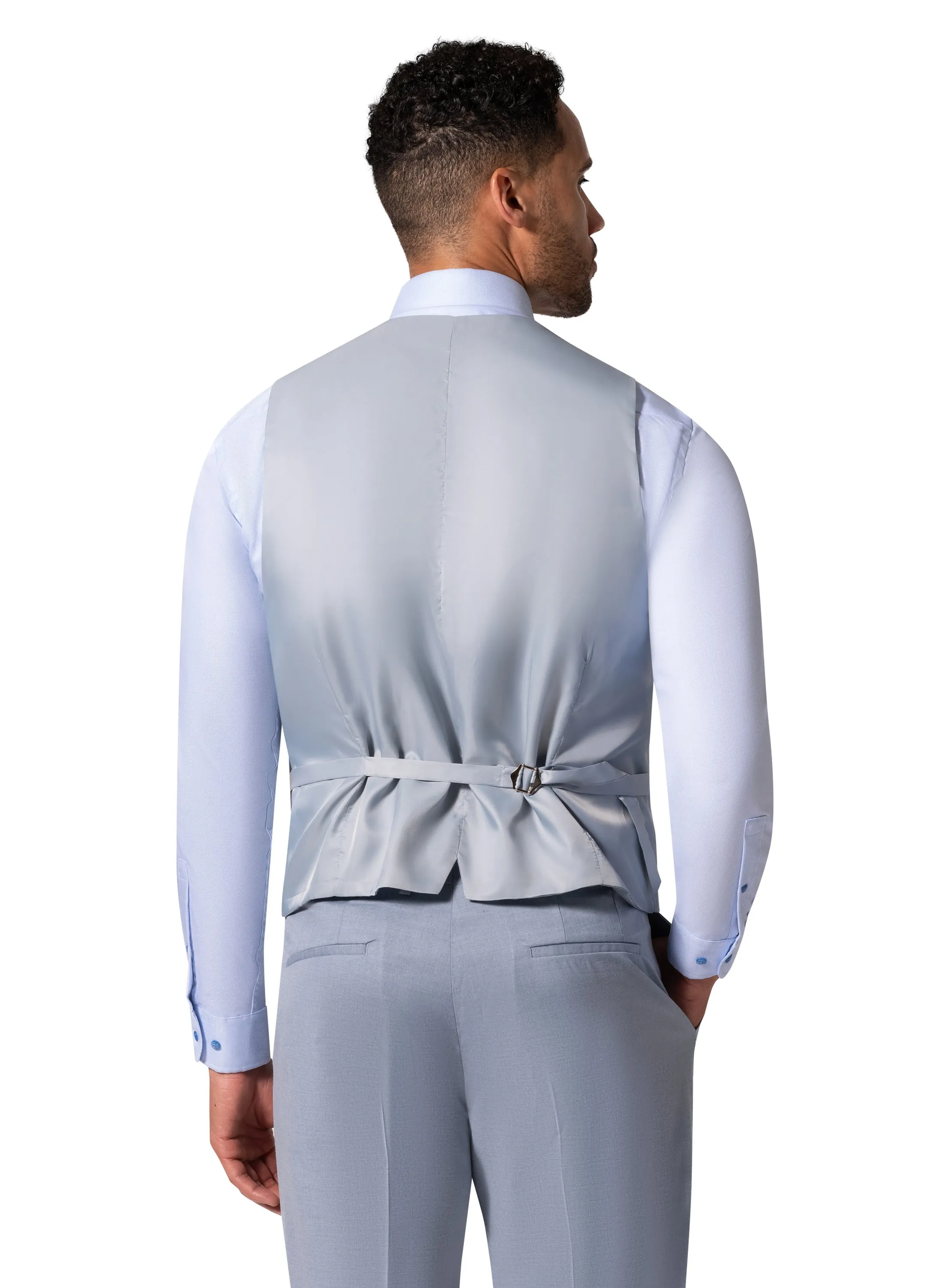 Berragamo MARCO UNI 3PC Notch Slim Suit - Light Blue