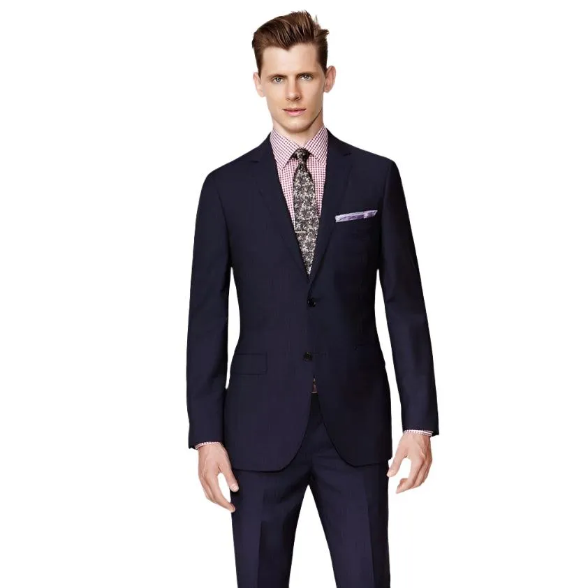 Betenly Modern Fit Slim Mens Wool Suit