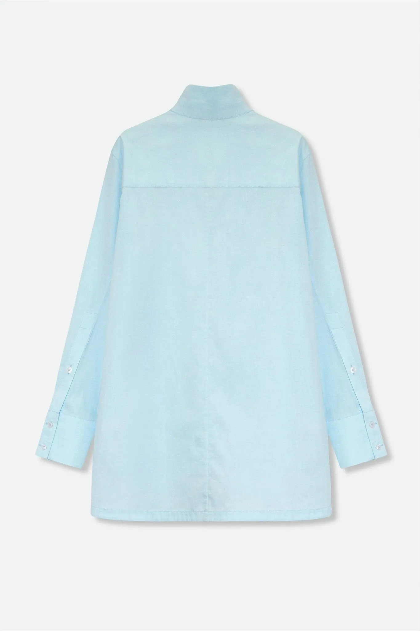 BETTE SHIRT IN 100% ITALIAN COTTON CYPRESS LIGHT BLUE