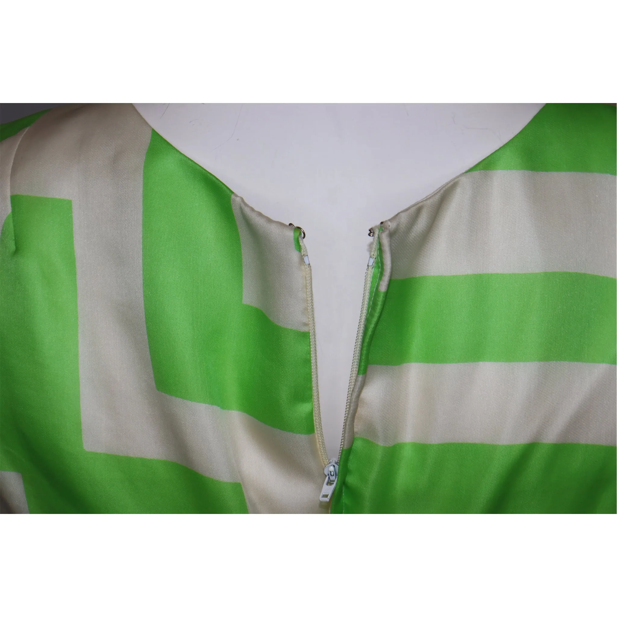 Bill Blass White & Green Silk 2 PC Dress Circa 1960s