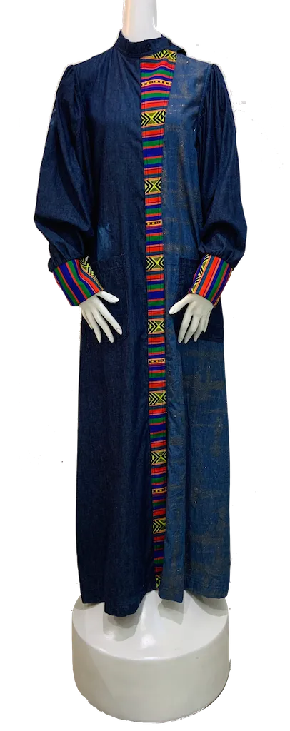 Birabiro Denim Abaya