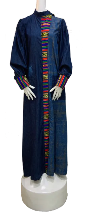 Birabiro Denim Abaya