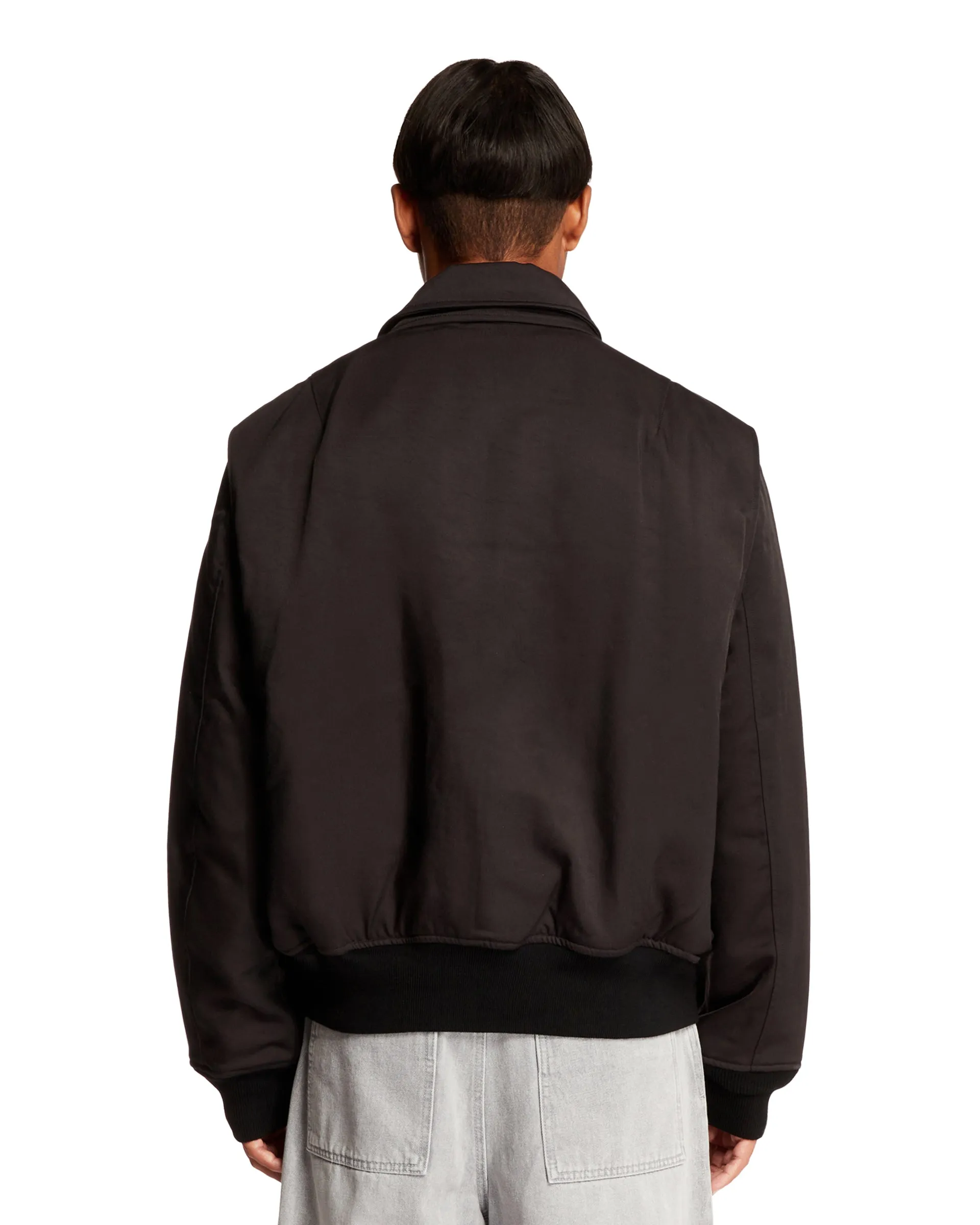 Black Blouson Padded Jacket