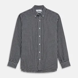 Black Multi Check Cotton Blend Weekend Fit Hayne Shirt