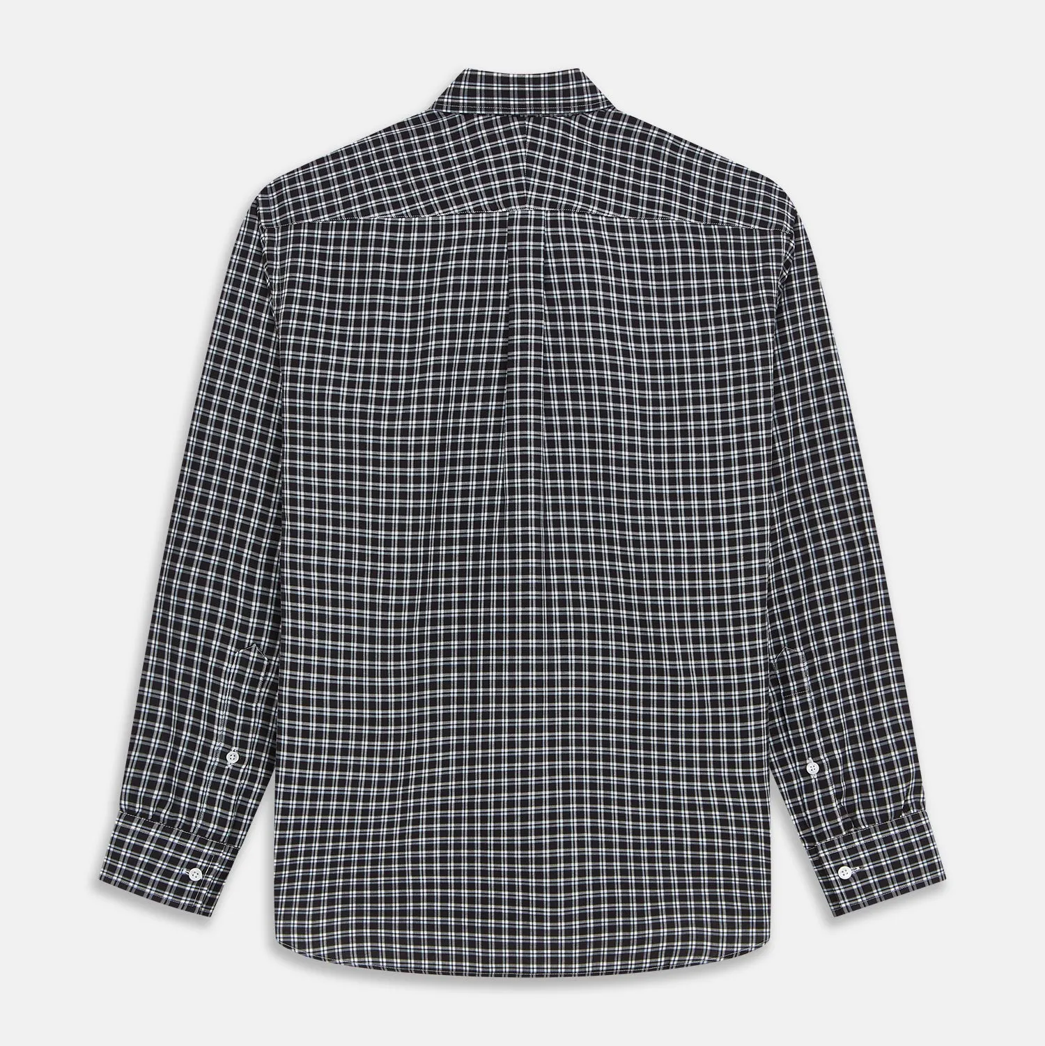 Black Multi Check Cotton Blend Weekend Fit Hayne Shirt