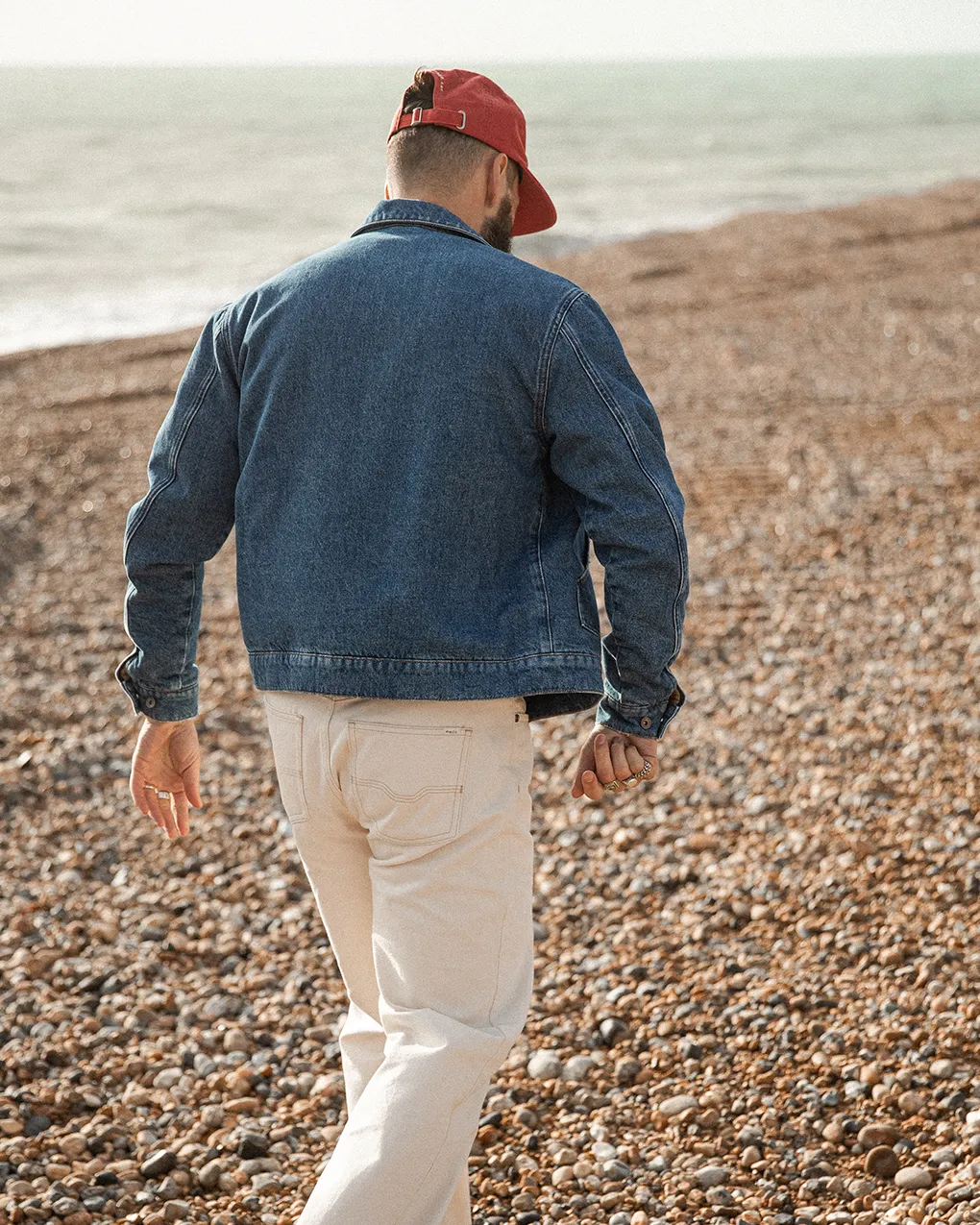 Blanket Lined Mechanic Jacket - Washed Denim